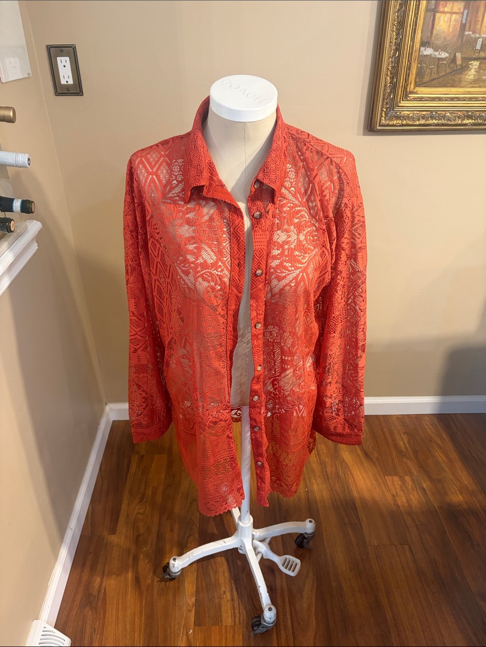 By Anthropologie lace swim cover-up - Picture 2 of 10